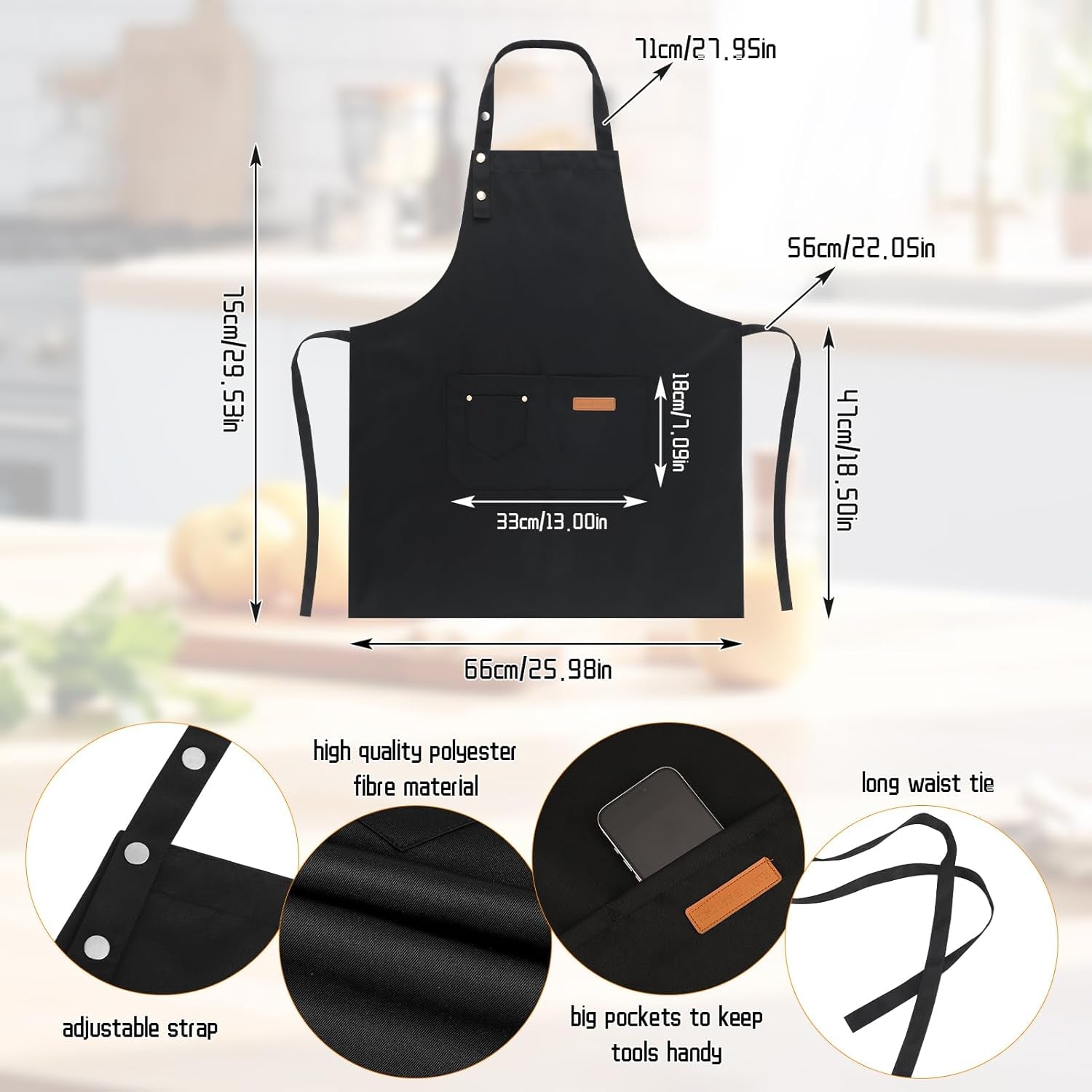 Adjustable Classic Bib Apron