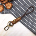 Cowhide Genuine Leather Lanyard Neck Strap for Mobile Phone Badge Keys Id Credit Work Card Holder Wrist Neck Lanyard Keychain