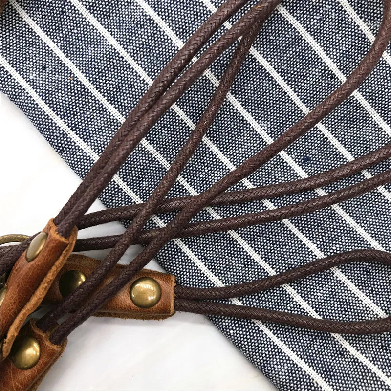 Cowhide Genuine Leather Lanyard Neck Strap for Mobile Phone Badge Keys Id Credit Work Card Holder Wrist Neck Lanyard Keychain