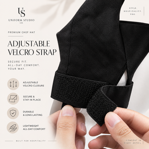 Chef Beanie Cap — Thin Mesh Adjustable Chef Hat