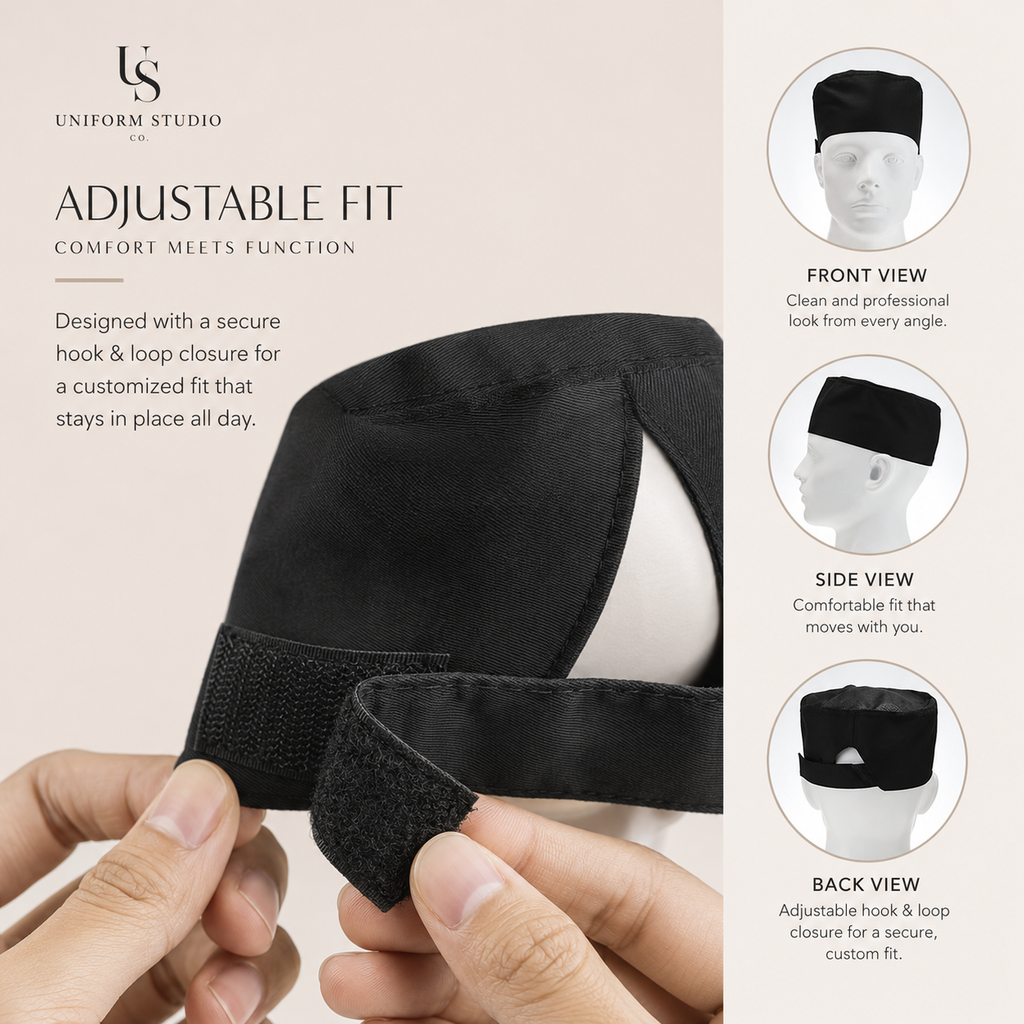 Chef Beanie Cap — Thin Mesh Adjustable Chef Hat