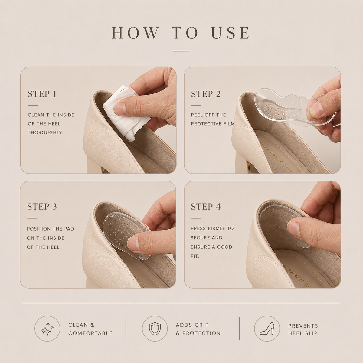 Invisible Gel Heel Cushions