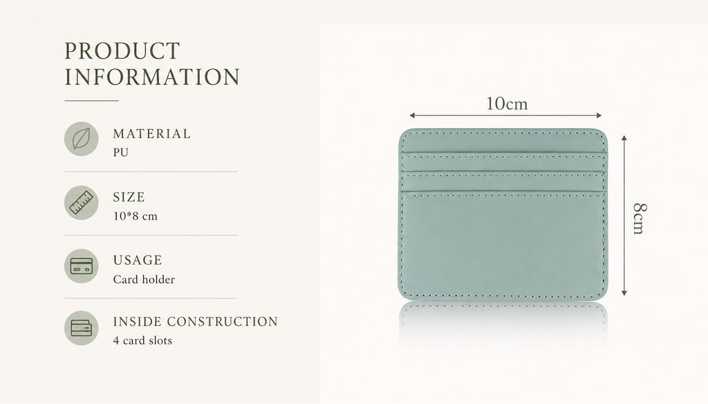 Personalized Leather Mini Card Holder