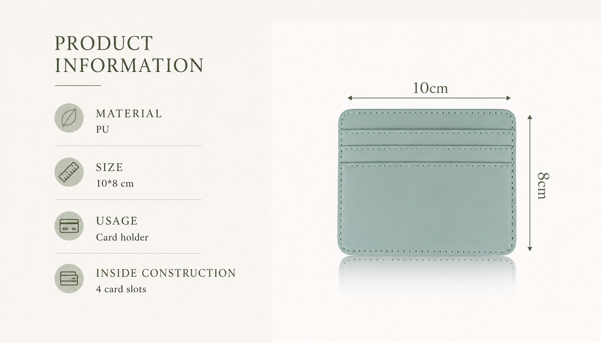 Personalized Leather Mini Card Holder