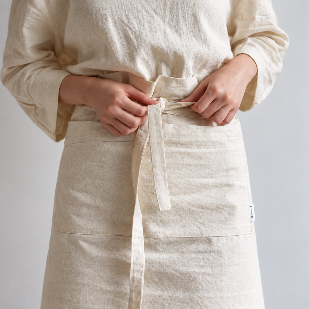 Ramie Cotton Half-Apron