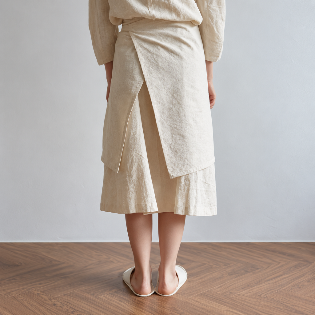 Ramie Cotton Half-Apron