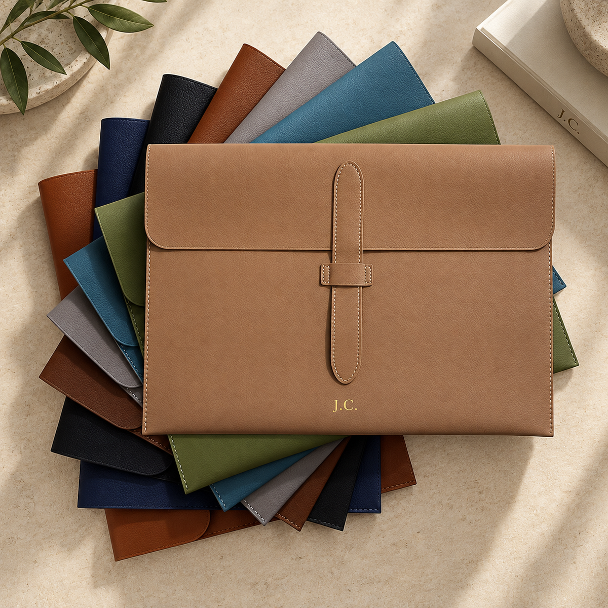 Personalized Leather Document Bag
