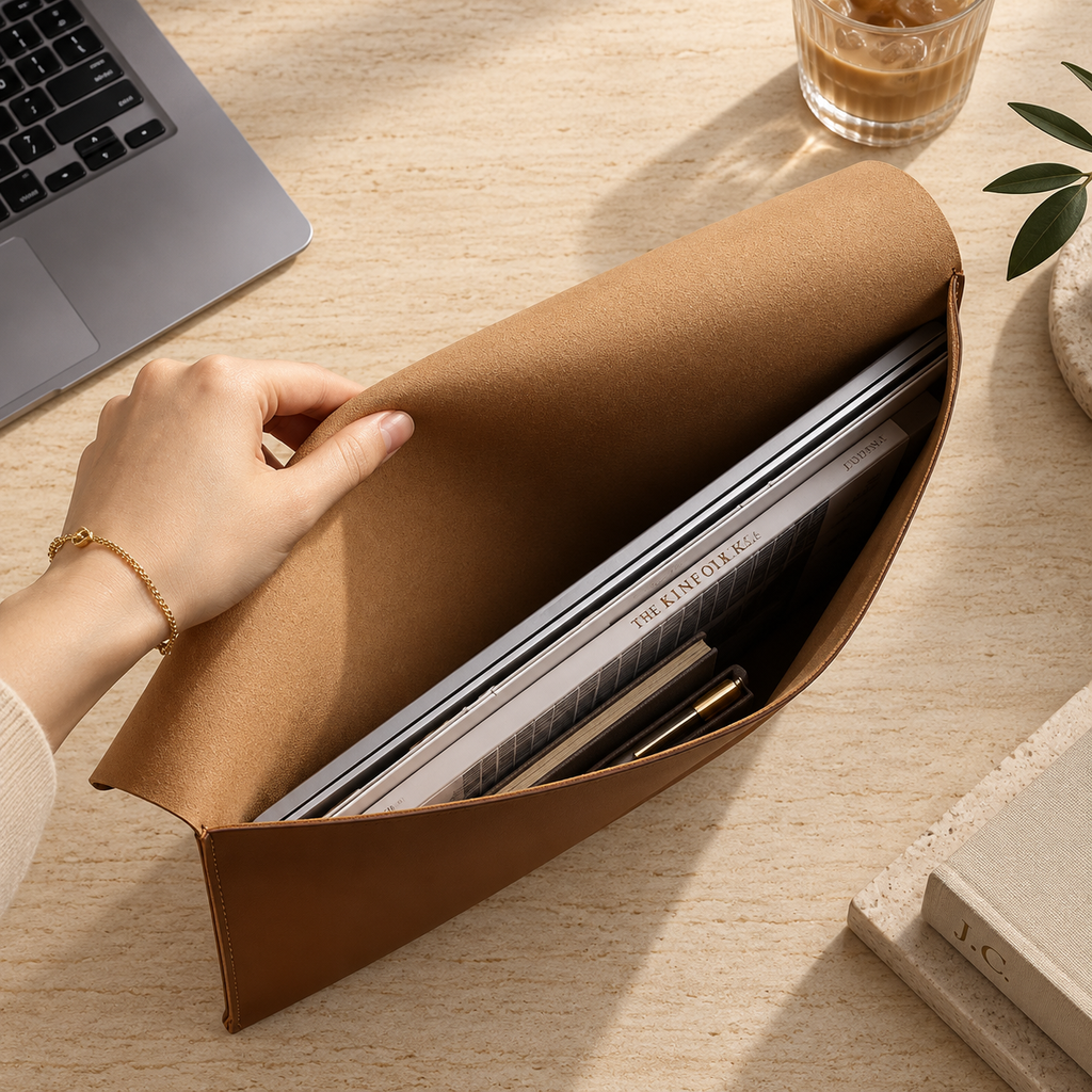 Personalized Leather Document Bag