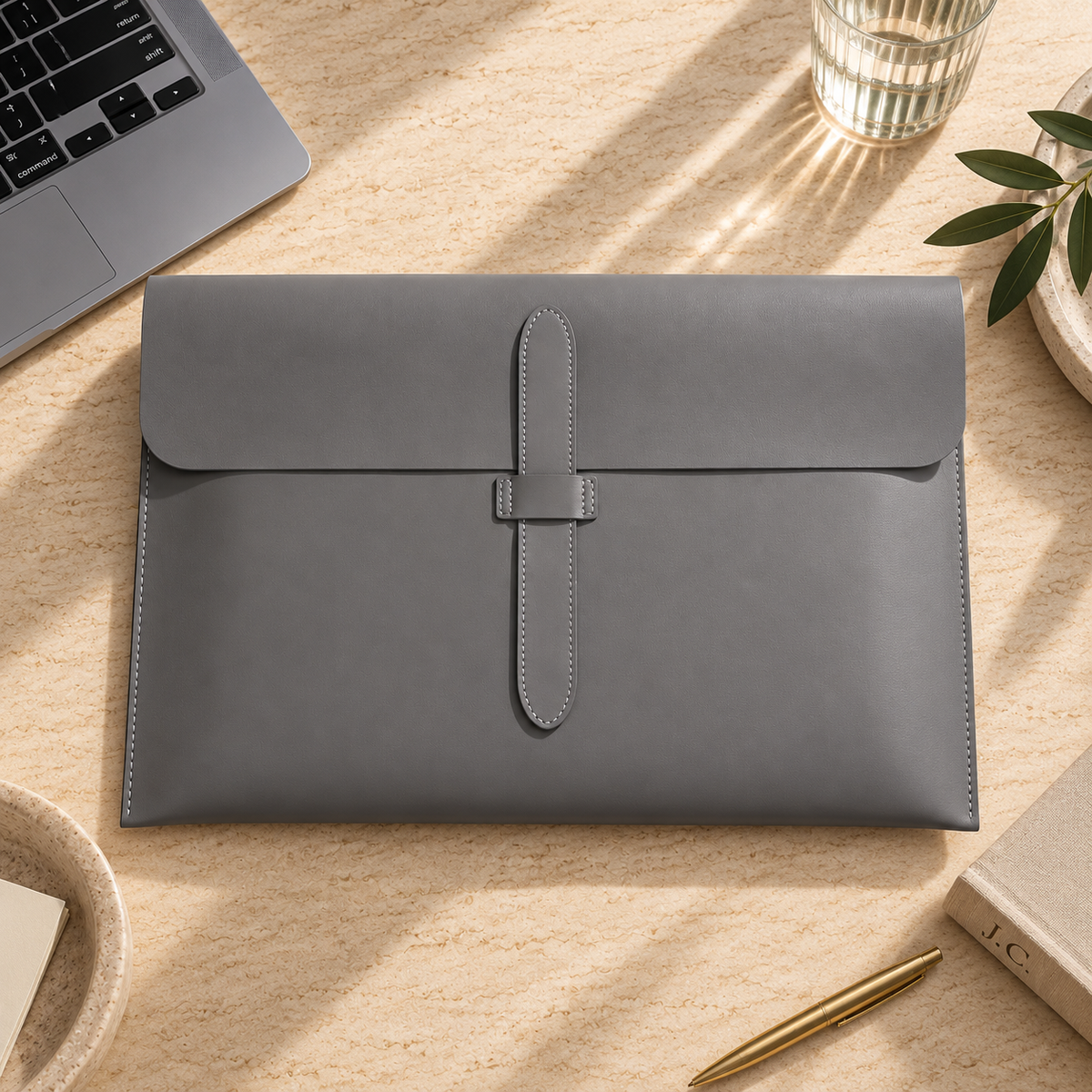 Personalized Leather Document Bag