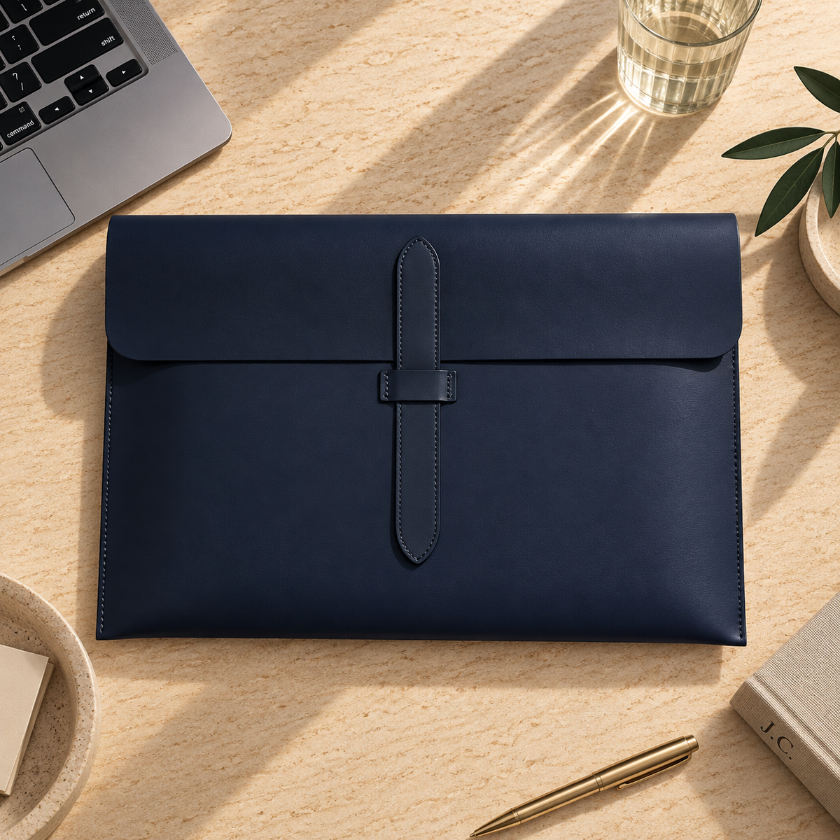Personalized Leather Document Bag