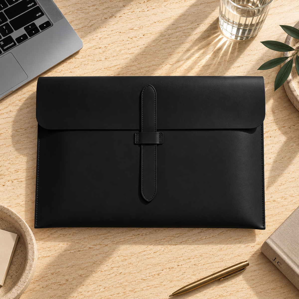 Personalized Leather Document Bag