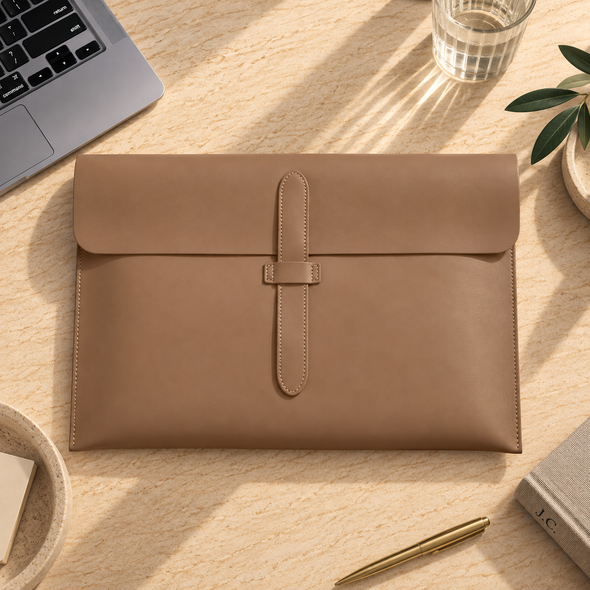Personalized Leather Document Bag