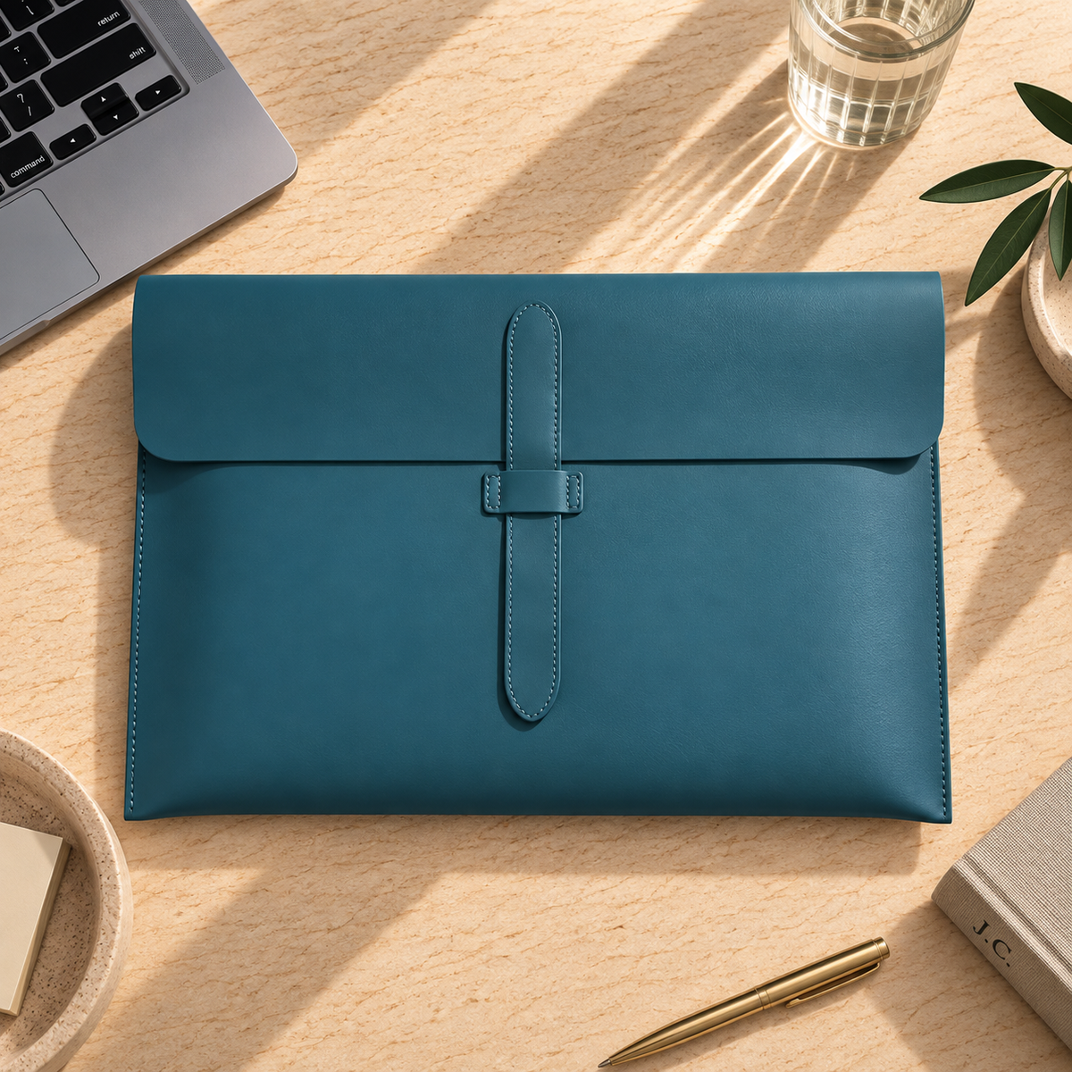 Personalized Leather Document Bag